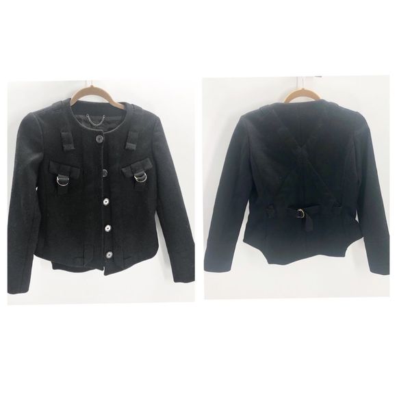 Derek Lam Wool Cashere Jacket Cropped Sz 4